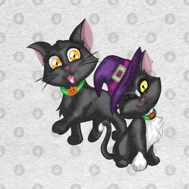 Halloween Kittens by SakuraDragon